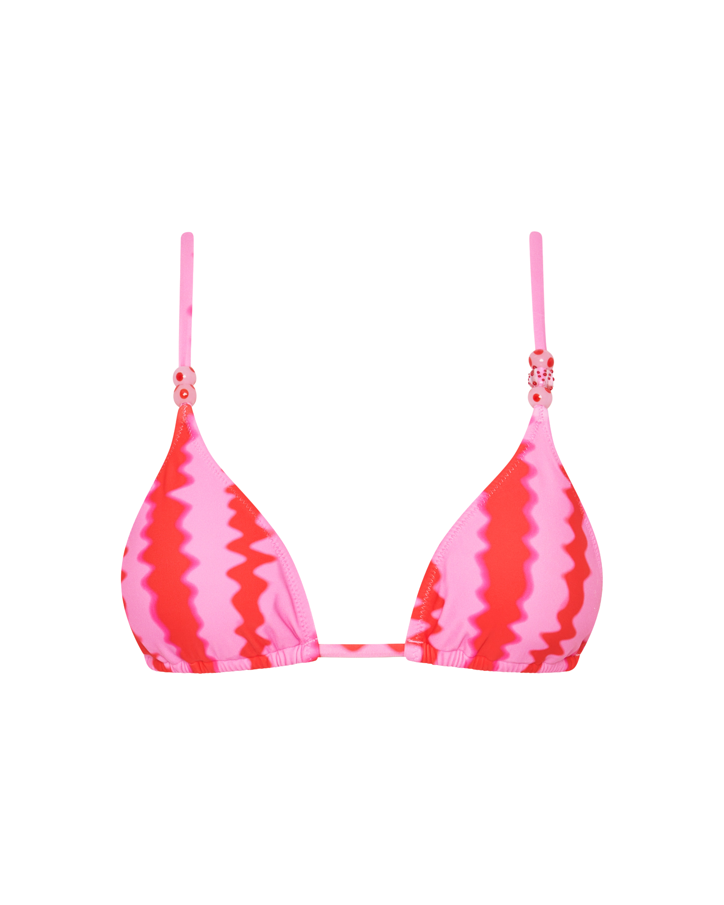 Dara Triangle Bikini Top With Beads
