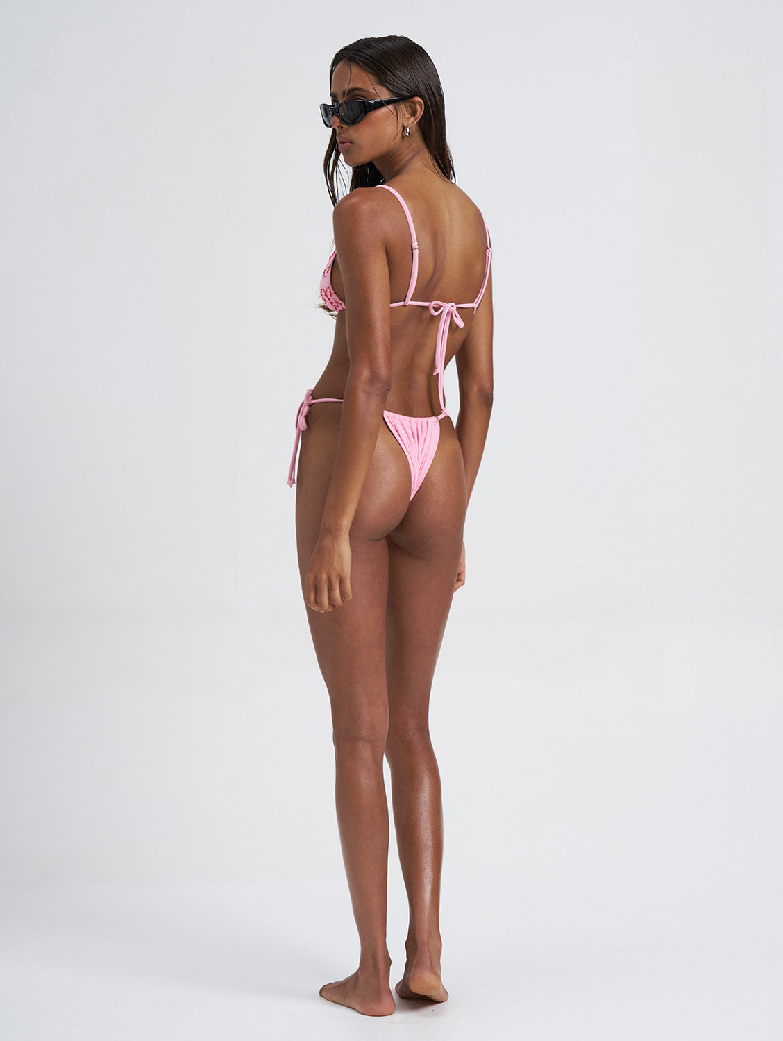 Darya Tie Side Bikini Bottom With Floral Detail